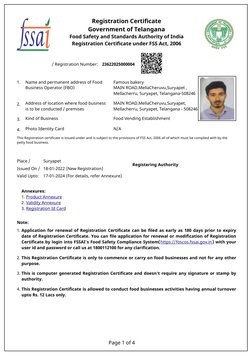 FSSAI Certificate